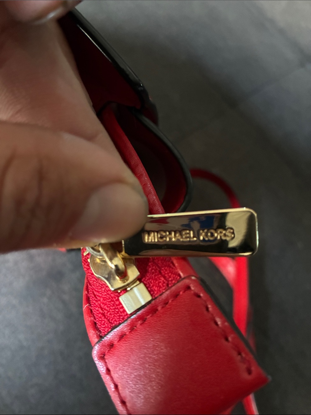 Michael Kors Red Selma embellished Crossbody with Gold & Pink Embellishments - Picture 12 of 15